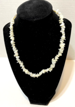 Vintage Moonstone Beaded Choker Necklace Crafted in Brazil 8 inches - £17.92 GBP