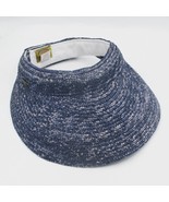 Scala Collezione Women&#39;s Woven Sun Visor Hat One Size Blue Aqua White - $185.83 MXN