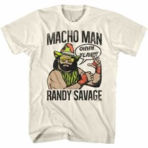Macho Man Randy Savage Pose Ohhh Yeah Men&#39;s T Shirt WWE Wrestling Legend Cream - £20.14 GBP+