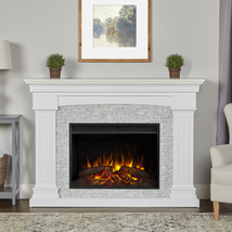 Real Flame Electric Fireplace Deland Grand Infrared X-Lg Firebox White or Gray - £1,458.41 GBP