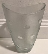 Vintage 1970s Coin Polka Dots Glass Clear Vase, Italy, 1970s - $1,865.87 MXN