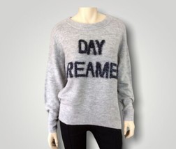 New Broadway 38 Sweater Large Sparkly Day Dreamer Oversized cozy Gray Pu... - £14.09 GBP