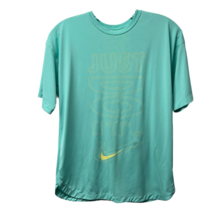 Nike Girls Just Do It Jersey Shirt Green Loose Fit Short Sleeve Round Ne... - $15.19