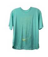 Nike Girls Just Do It Jersey Shirt Green Loose Fit Short Sleeve Round Ne... - £12.17 GBP