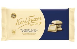 Fazer Karl Fazer White &amp; Milk Chocolate 20 bars of 131g 92oz - $77.42