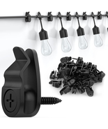 Outdoor String Lights Clips, Weatherproof Cable Hanger Hooks for Hanging... - $25.28 CAD