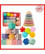 Montessori Baby Toy Set: 24-Piece Soft Sensory &amp; Teething Toys for 6-12 - $645.29 MXN