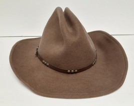 Bailey Three D Western Cowboy Hat 100% Wool Brown Medium Vintage - £43.43 GBP