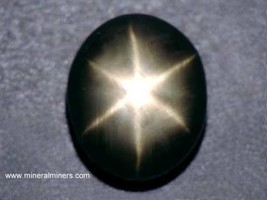 Collector Black Star Sapphire Gem, 6 Ray Star Untreated Black Sapphire, ... - £1,088.56 GBP