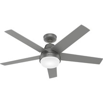 Hunter Fan 3009349 52 in. Aerodyne LED Indoor Ceiling Fan, Matte Silver - £199.61 GBP