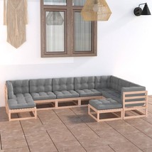  Garden Lounge Set Natural Wood Solid Pine Wood Large Modular - $1,576.95 CAD