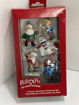 Rudolph The Red Nosed Reindeer 5 Piece Mini Christmas Ornament Set Kurt ... - £14.30 GBP