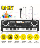 61 Keys Electronic Piano Keyboard Digital Piano Organ With Microphone Fo... - £30.50 GBP