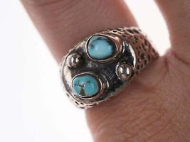 sz8.75 vintage Native American sterling/turquoise ring - $153.45