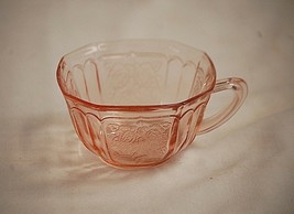 Vntage Mayfair Pink by Anchor Hocking 2-1/8&quot; Flat Cup Open Rose Depression Glass - £11.82 GBP