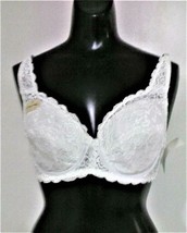 Secret Treasures White Embroidered Lace Underwire Bra Size 36D NEW WITH TAGS - £11.14 GBP