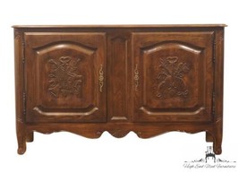 DAVIS CABINET Co. Solid Walnut Rustic Country 52&quot; Buffet w. Carved Musical Mo... - £1,202.92 GBP
