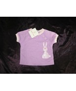 Hanna Andersson Baby Girl Purple Bunny Rabbit T Shirt Top 3-6 60 NEW - £11.67 GBP