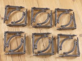 12 Shelf Brackets Corbels Wall Cast Iron SMALL Rustic Farmhouse 4 3/8&quot; X... - $70.21 CAD