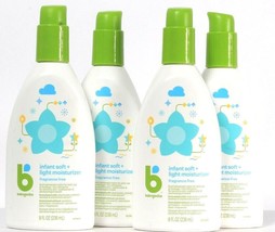 4 Bottles Babyganics 8 Oz Infant Soft &amp; Light Moisturizer Fragrance Free... - $47.99