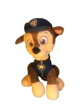 Nickelodeon Paw Patrol CHASE 14&quot; Plush Police Dog Stuffed Animal Brown Tan Blue - £9.83 GBP