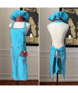 Vintage Homemade Hand Embroidered Apron and Hat - $25.20