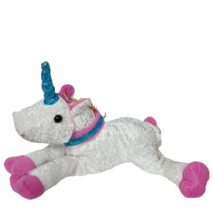 Allentown Toy White Unicorn Fantasy Metallic Plush Stuffed Animal 17&quot; - £26.47 GBP