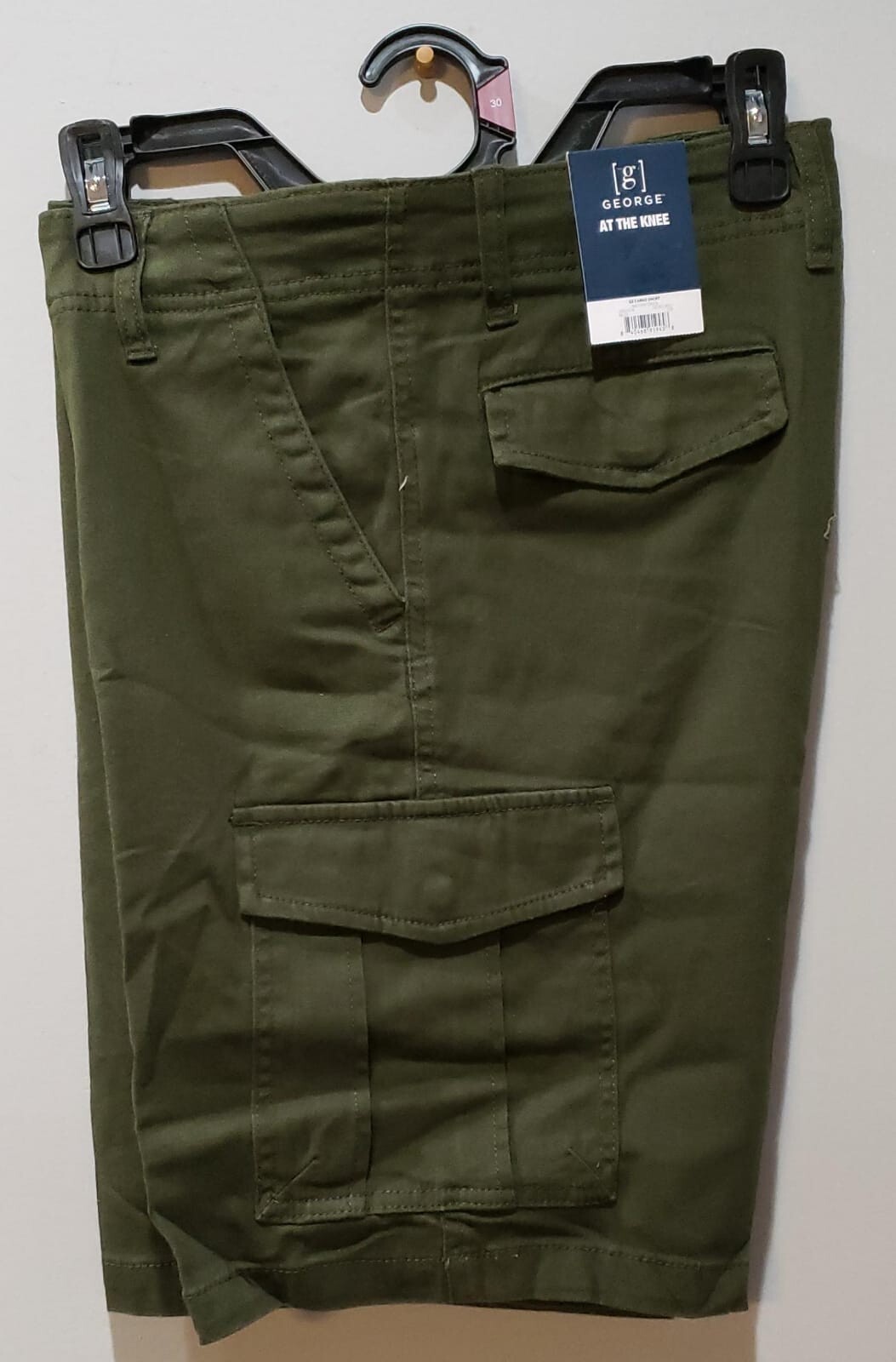 George Men's Cargo Shorts, 10.5" Inseam Military Green Size 46 Item image 3