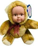 Kelly Toy Plush 11&#39; Plastic Face Bear outfit Special Creations Doll  Vintage - £10.81 GBP