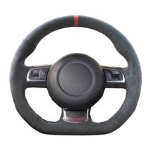 Suede Steering Wheel Cover For Audi TT TTS 2006-2013 2014 A3 S3 Sportback 08-10 - $32.42