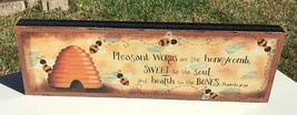Wood Message Block 5W1354 Pleasant Words are like honeycomb   - $9.95