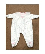 Baby Girl One Piece Bows Galore -Size L.  Lace Collar, Flower Print - $9.55