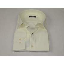Men's Shirt By CASILA Turkey Cotton Blend Long Sleeves 502000-14 Solid Ivory image 3