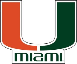 University of Miami &quot;U-Miami&quot; Decal - 3in and 6in - $8.99+