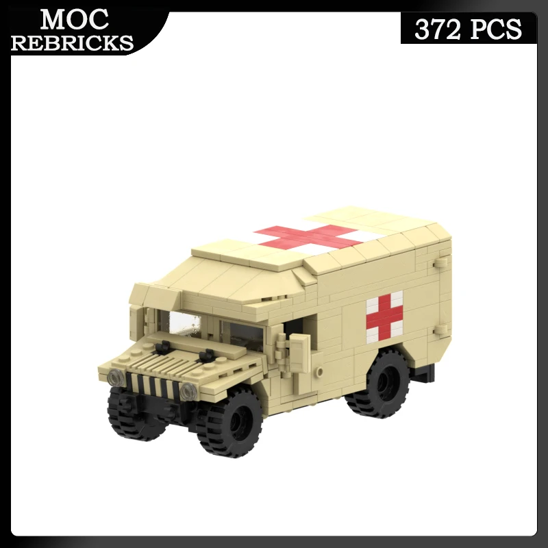 WW II Military Weapons Humvee Ambulance Personnel Carrier MOC Building Block - $68.94