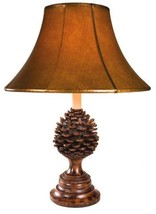 Sculpture Table Lamp Rustic Pinecone Hand Painted Made in USA OK Casting - £425.89 GBP