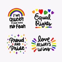 LGBT Pride Sticker Badge SVG Bundle Lesbian Gay Bi Trans Pride Label Collection  - £1.55 GBP