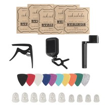 Ukulele Strings Accessories Kit, Nylon Ukelele Strings Set, Tuner, Felt ... - $25.99