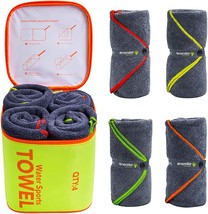 4Monster 4 Pack Microfiber Bath Towels, Camping Towels, Swimming, 24 X 48 Inch - £35.97 GBP