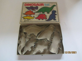 1985 Fox Run Craftsmen 6 Pcs Dinosaur Metal Cookie Cutters - £7.95 GBP