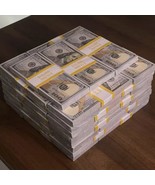 FULL PRINT Realistic Prop Money New Fake 100 Dollar Bills REAL CASH Repl... - $265.00