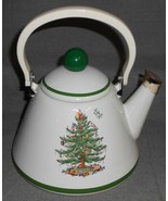 Spode CHRISTMAS TREE PATTERN 2.5 qt Porcelain Enamel on Steel TEA KETTLE - $564.31 MXN
