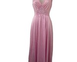 Vintage Olga Body Silk Night Gown 9288 Size S Pink Full Sweep Low Back Lace - $98.95