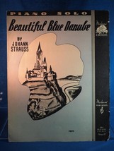 Vintage Feuille Beau Bleu Danube Johann Strauss Recueil de Chansons - £23.79 GBP