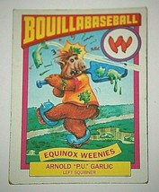 1987 Topps Alf Series Bouillabaseball Trading Card 3B Equinox Weenies Arnold P.U - £6.22 GBP