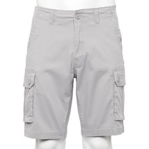 Sonoma Everyday Cargo Chino Shorts Mens 33 Gray Cotton Stretch NEW - $24.62