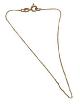 Real 10K Fine Yellow Gold Wrist Or Anklet Chain Bracelet - 7.5 inch 1mm - £66.58 GBP