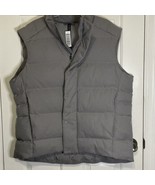 Lululemon Men’s Wunder Puff Vest Tech Canvas Size XL Grey Goose Down War... - £89.35 GBP