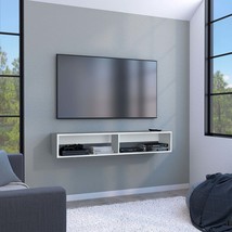 Warrior 59&quot; Floating TV Stand w/ Shelves - White - $2,916.71 MXN