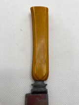 Carving knife 12.5&quot;L , Bakelite handle, one serrated edge, VTG Art Deco ... - $11.02